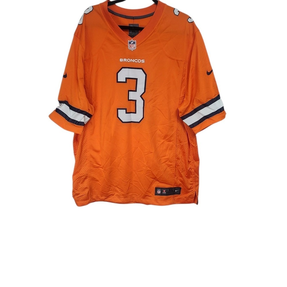 NWT Russell Wilson Denver Broncos‎ NFL Nike Orange Jersey XL